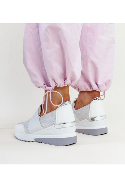 Baskets compensées blanches Kallay