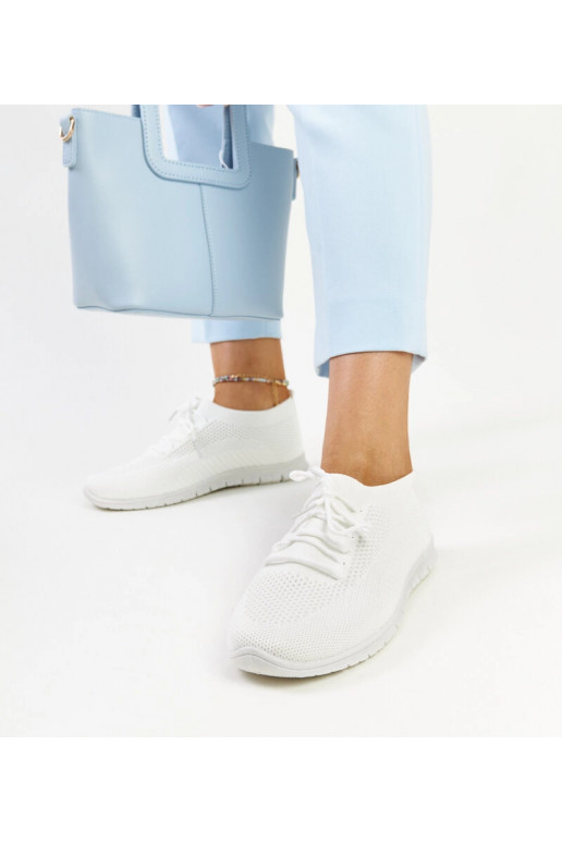 Sneakers Zahira aus weißem Stoff