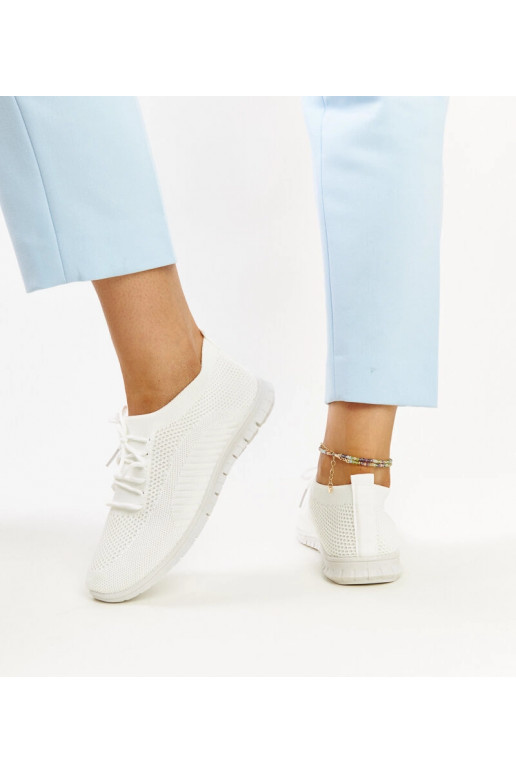 Sneakers Zahira aus weißem Stoff