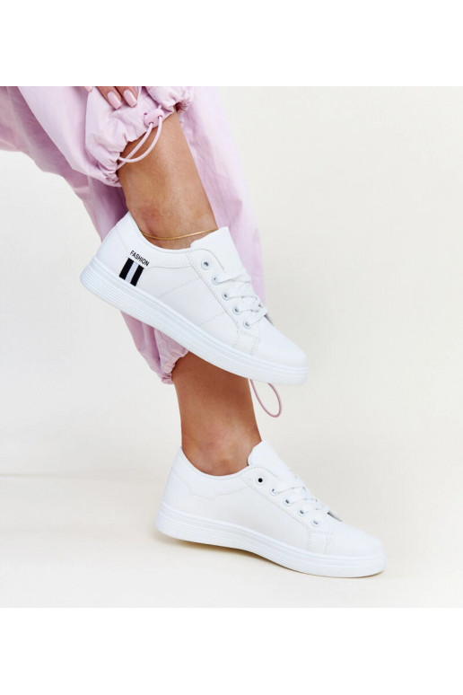 Weiße Damen Sneaker Schnürsneaker...