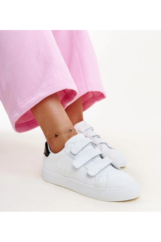 Baskets velcro Samala noires et blanches