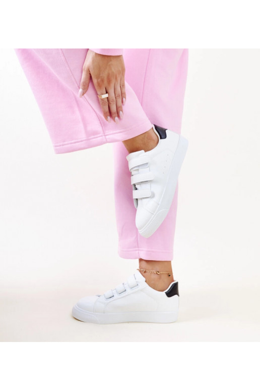 Baskets velcro Samala noires et blanches