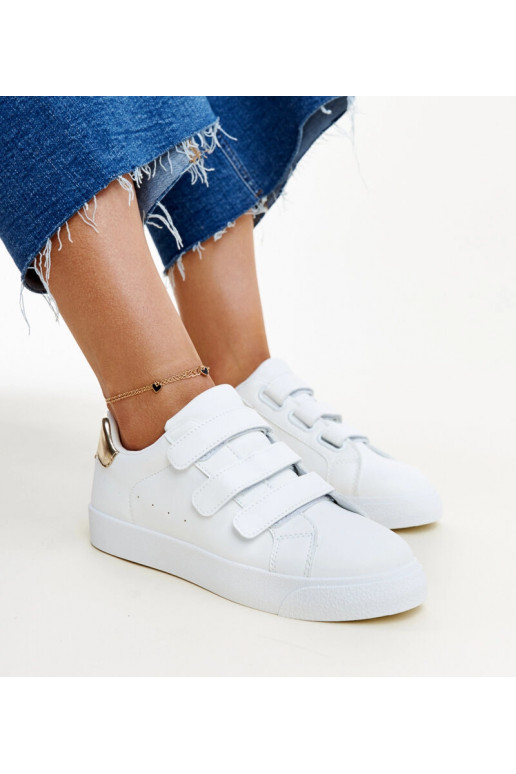 Hvid og guld Samala velcro sneakers