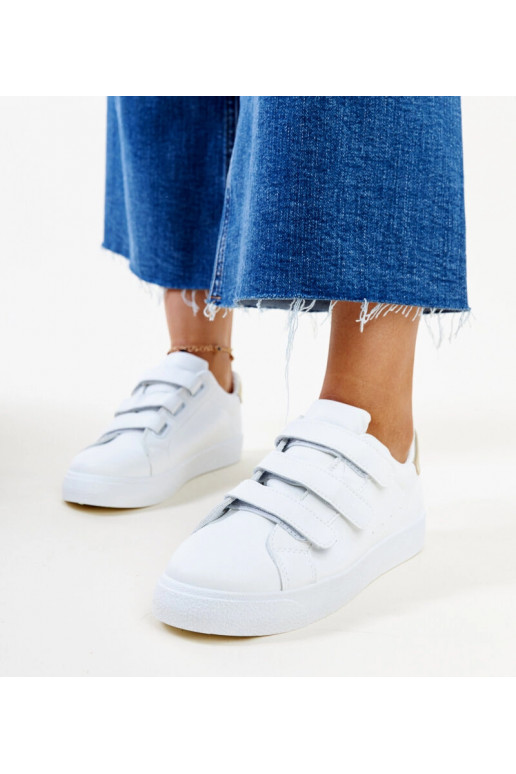 Hvid og guld Samala velcro sneakers