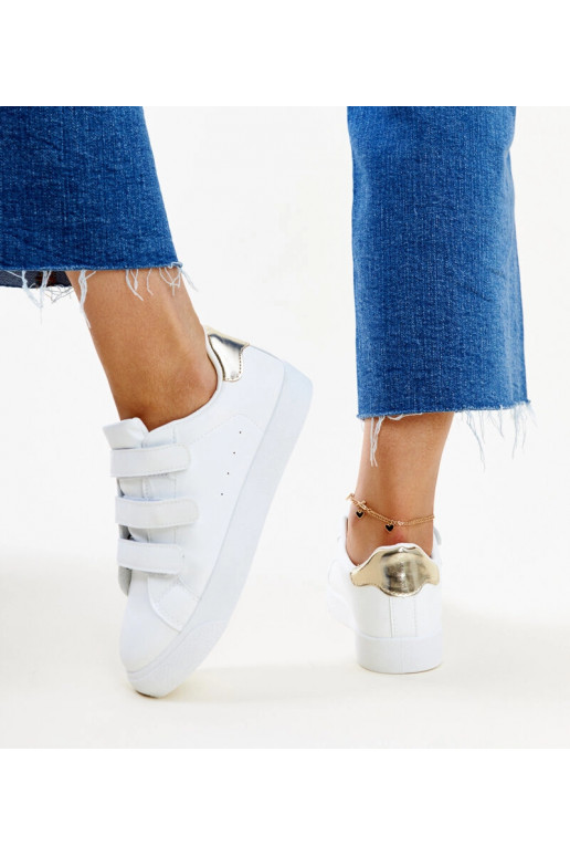 Hvid og guld Samala velcro sneakers
