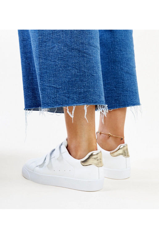 Hvid og guld Samala velcro sneakers