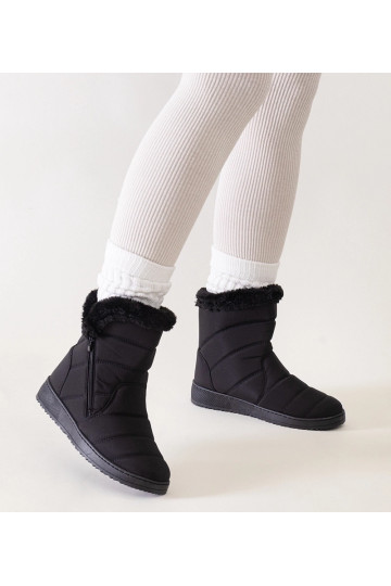 Sorte snestøvler dekoreret...