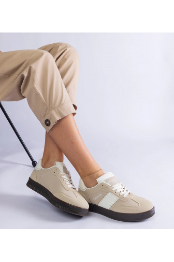 Beige platform sneakers med... 2