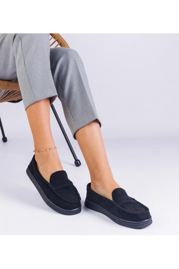 Chaussures pour femmes en daim synthétique noires Sevilia