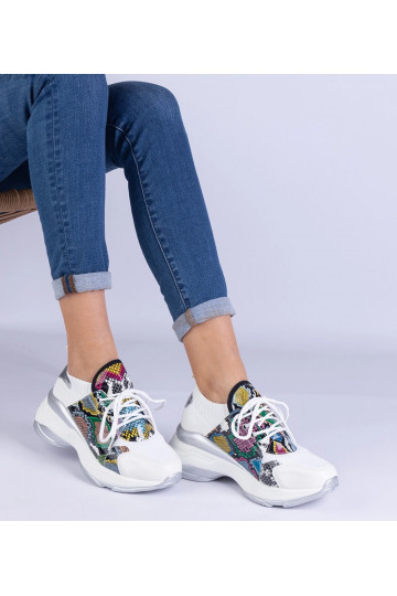 Weiße Damen Sport-Sneaker...