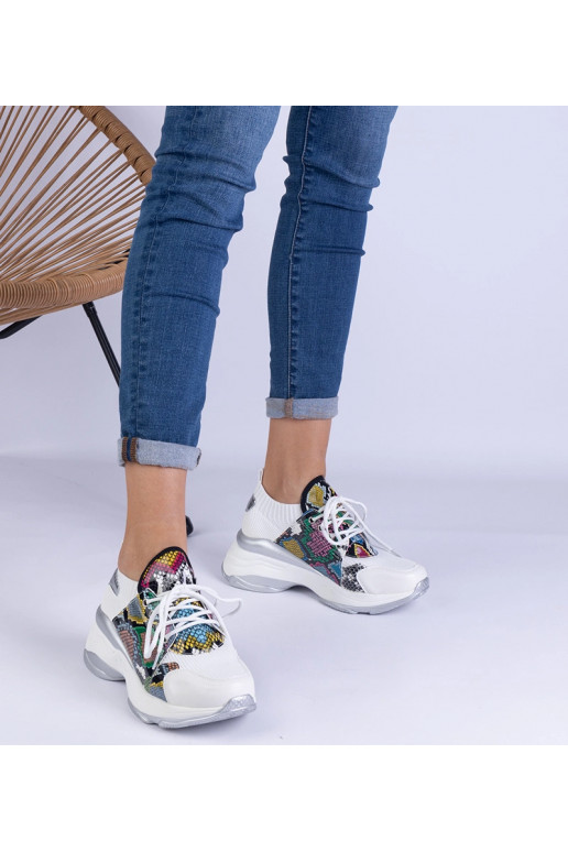 Hvide sportssneakers til kvinder med...