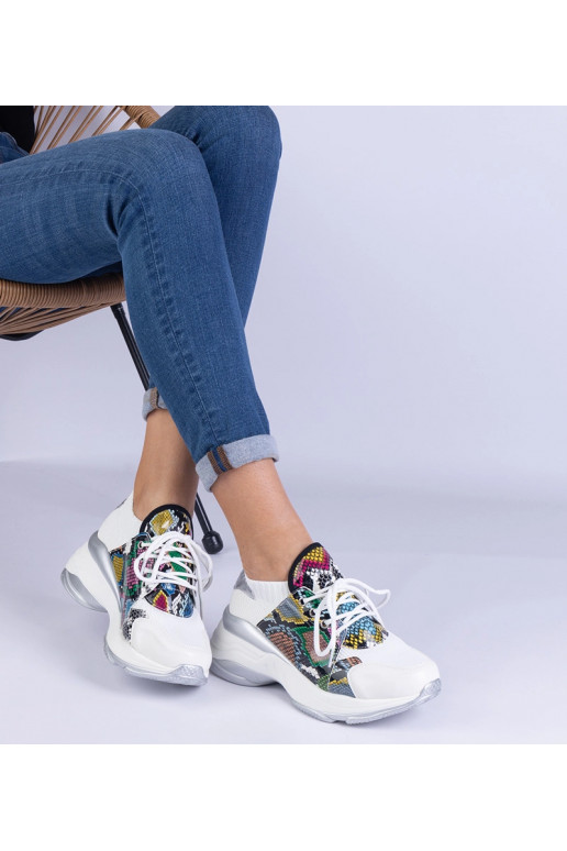 Hvide sportssneakers til kvinder med...