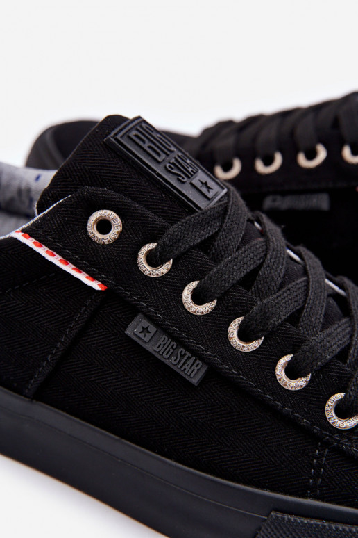 Faible pour hommes  chaussures décontractées Big Star KK174002 couleur noire Faible pour hommes  chaussures décontractées Big Star KK174002 couleur noire