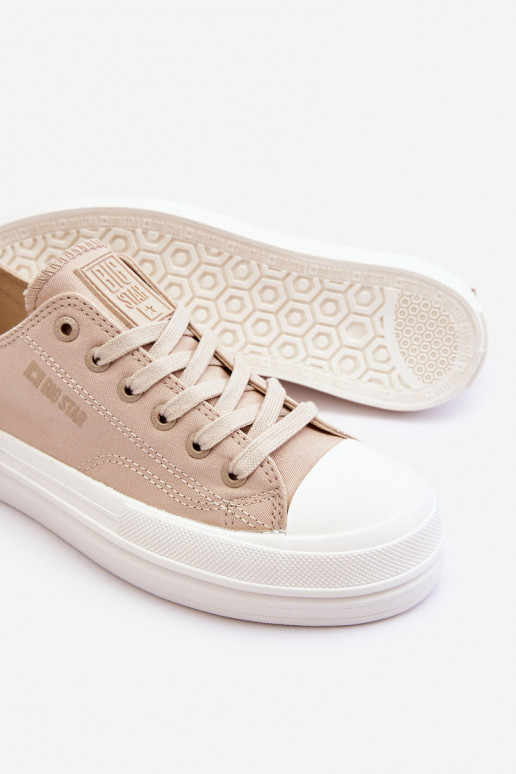 Faible avec des lacets Baskets Big Star LL274969 beige
