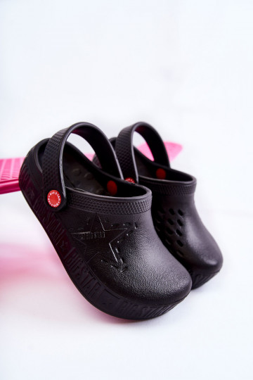 Puéril Pantoufles légères Crocos Big Star II375001 couleur noire