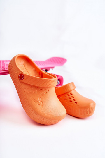 Puéril Pantoufles légères Crocos Big Star II375008 couleur orange