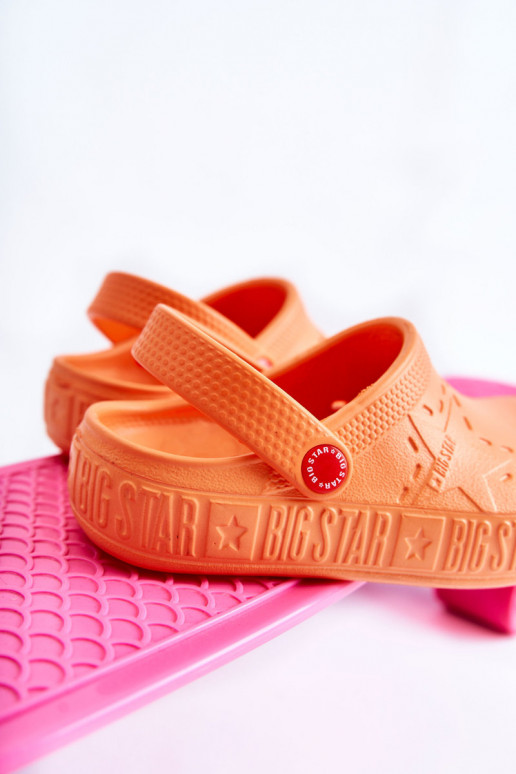 Kinderen LichtgeInicht pantoffels Crocs Big Star II375008 oranje Kinderen LichtgeInicht pantoffels Crocs Big Star II375008 oranje