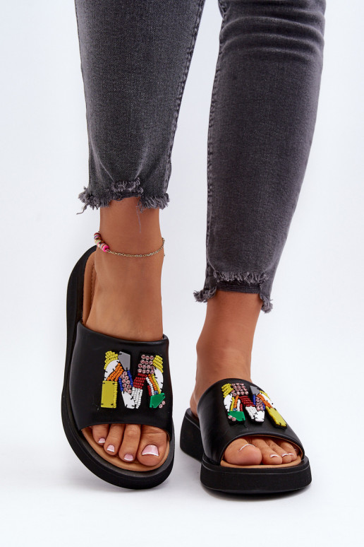 Leren pantoffels Dames met ornamenten zInart Asames Leren pantoffels Dames met ornamenten zInart Asames