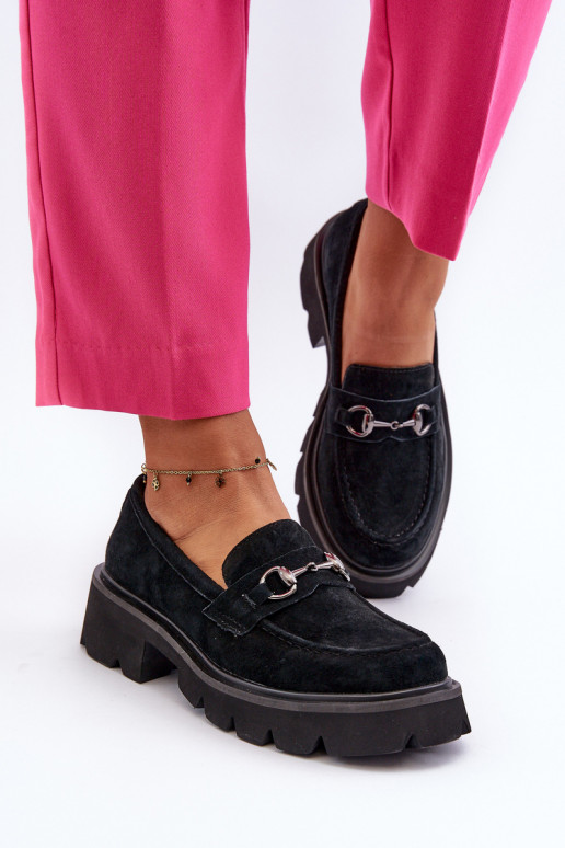 Dames mocassins van suede zwarte... Dames mocassins van suede zwarte...