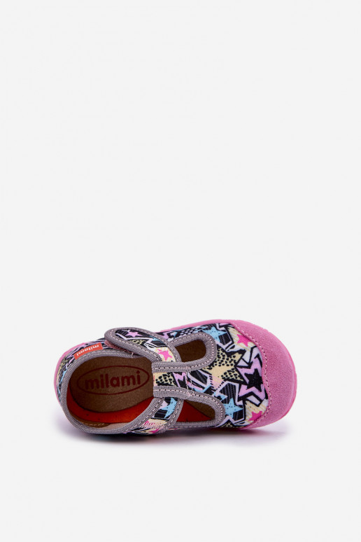 Slippers Milami Kinderen met zelfklevende bevestigingsmiddelen grijs-roze Jasimrra Slippers Milami Kinderen met zelfklevende bevestigingsmiddelen grijs-roze Jasimrra