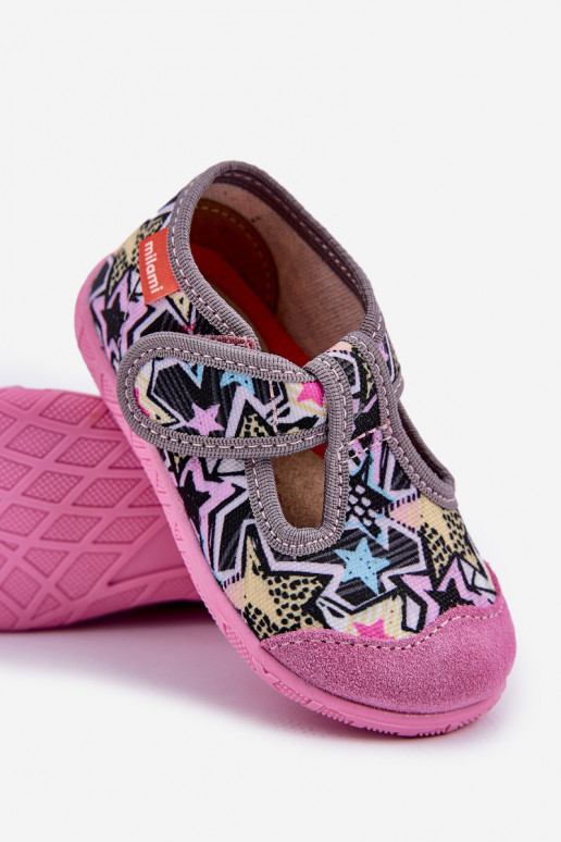 Slippers Milami Kinderen met zelfklevende bevestigingsmiddelen grijs-roze Jasimrra Slippers Milami Kinderen met zelfklevende bevestigingsmiddelen grijs-roze Jasimrra