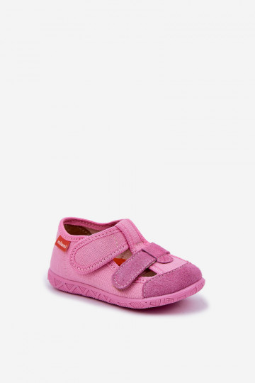 Slippers Milami Kinderen met klittenband in roze Reathiana