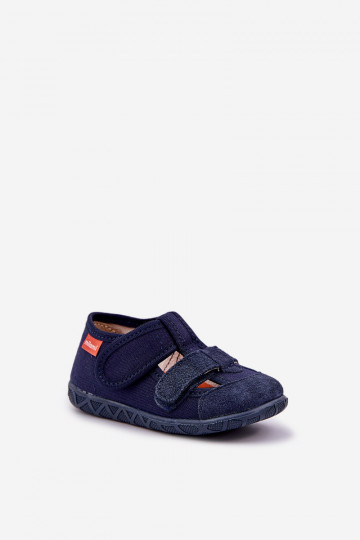 Chaussons Milami enfants avec fermetures Velcro couleur bleu marine Reathiana