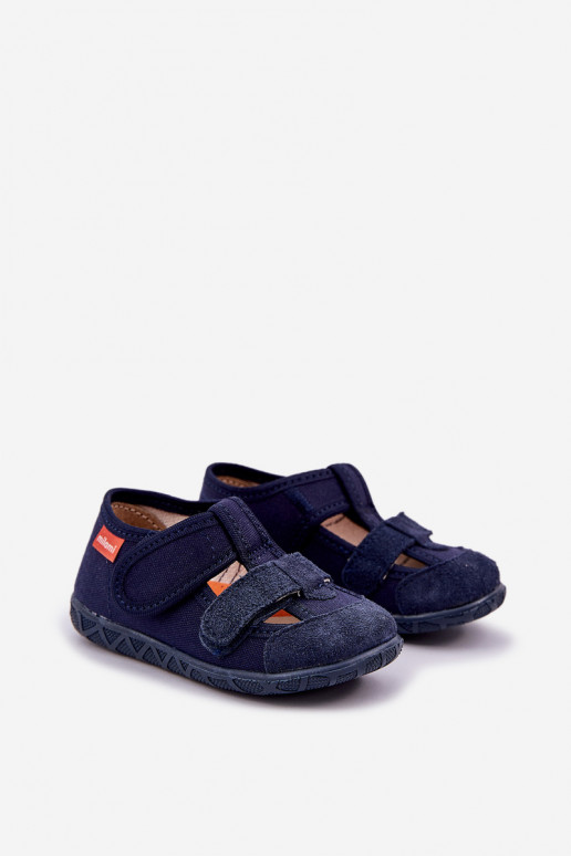 Slippers Milami Kinderen met zelfklevende bevestigingsmiddelen donkerblauIn Reathiana