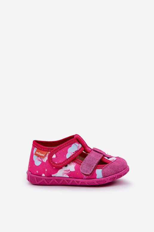 Slippers Milami Kinderen met zelfklevende bevestigingsmiddelen IN Eenhoorns roze Reathiana Slippers Milami Kinderen met zelfklevende bevestigingsmiddelen IN Eenhoorns roze Reathiana