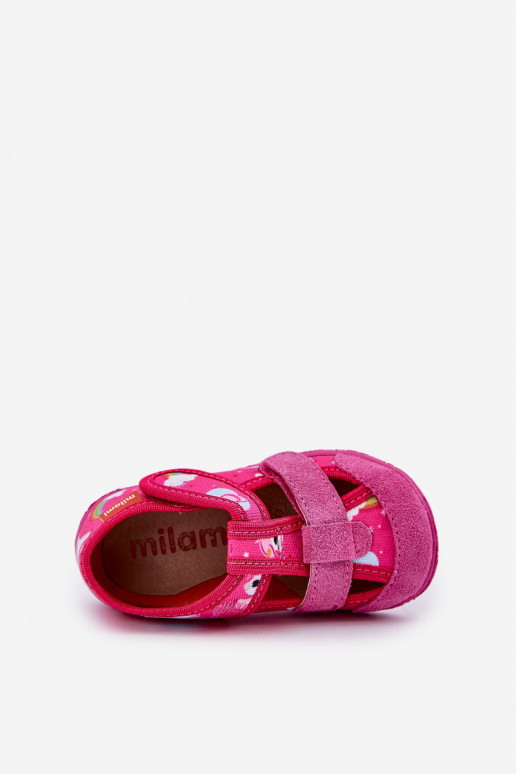 Slippers Milami Kinderen met zelfklevende bevestigingsmiddelen IN Eenhoorns roze Reathiana Slippers Milami Kinderen met zelfklevende bevestigingsmiddelen IN Eenhoorns roze Reathiana