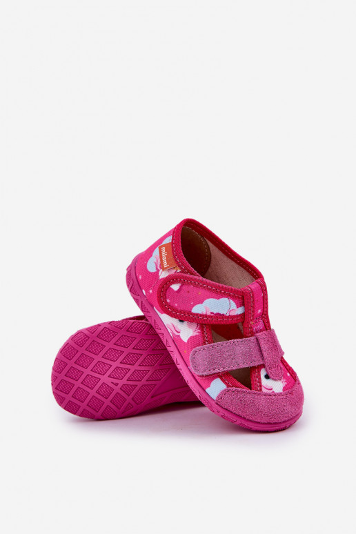 Slippers Milami Kinderen met zelfklevende bevestigingsmiddelen IN Eenhoorns roze Reathiana Slippers Milami Kinderen met zelfklevende bevestigingsmiddelen IN Eenhoorns roze Reathiana