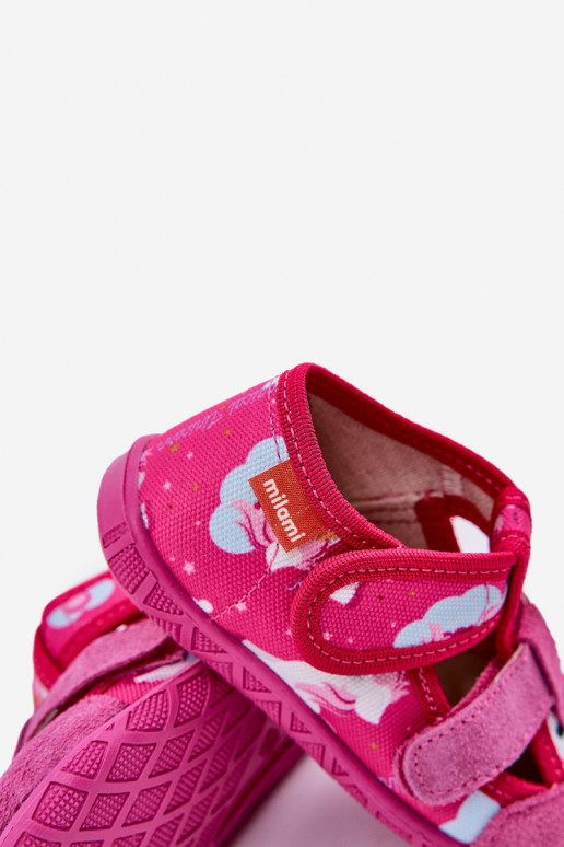 Slippers Milami Kinderen met zelfklevende bevestigingsmiddelen IN Eenhoorns roze Reathiana Slippers Milami Kinderen met zelfklevende bevestigingsmiddelen IN Eenhoorns roze Reathiana
