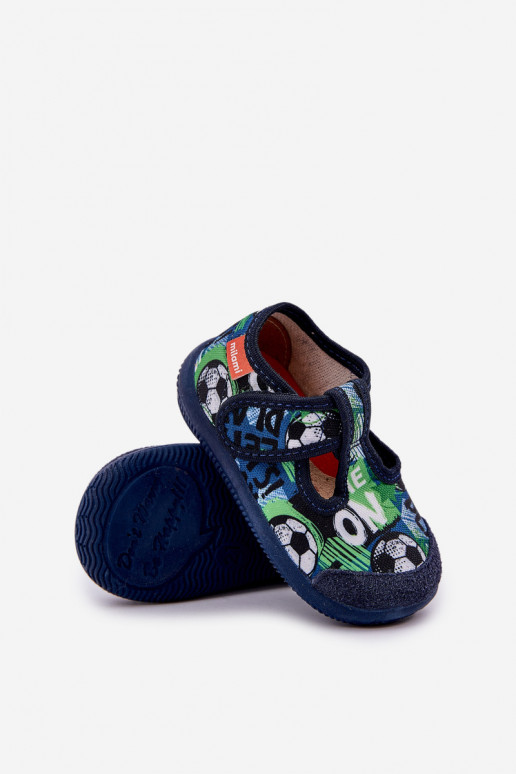 Slippers Milami Kinderen Elastyczne met zelfklevende bevestigingsmiddelen IN Ballen donkerblauIn Ambette Slippers Milami Kinderen Elastyczne met zelfklevende bevestigingsmiddelen IN Ballen donkerblauIn Ambette