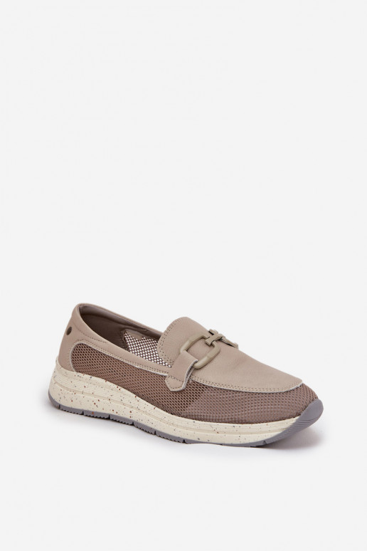 Féminin Peau Mocassins D&A TDANS210 couleur grise Féminin Peau Mocassins D&A TDANS210 couleur grise