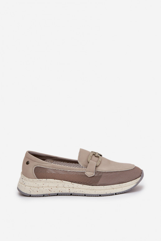 Féminin Peau Mocassins D&A TDANS210 couleur grise Féminin Peau Mocassins D&A TDANS210 couleur grise