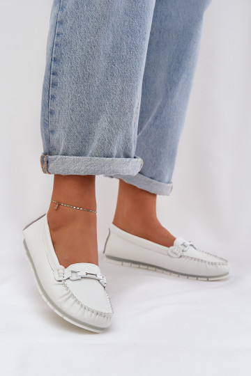 gelijk aan Leer Mocassins met ornamenten S.Barski LR51-547 Initte kleur 2