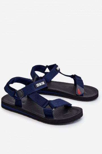 Männlich Sandalen mit Klebeverschlüssen Big Star DD174718 Dunkelblau