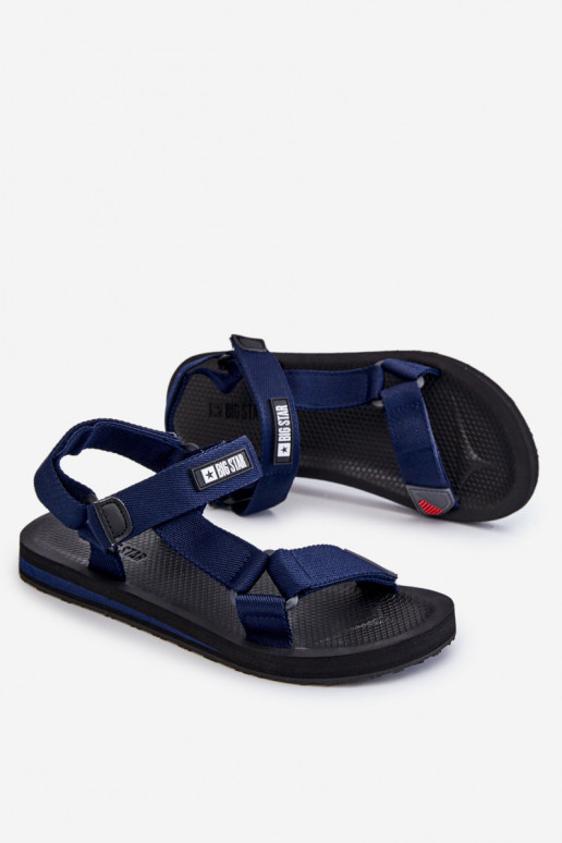 Männlich Sandalen mit Klebeverschlüssen Big Star DD174718 Dunkelblau