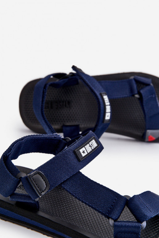 Männlich Sandalen mit Klebeverschlüssen Big Star DD174718 Dunkelblau