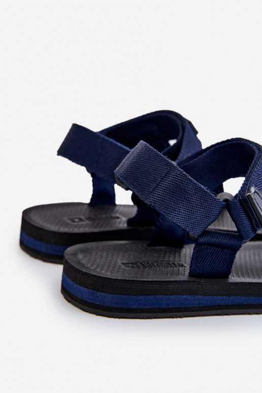 Männlich Sandalen mit Klebeverschlüssen Big Star DD174718 Dunkelblau
