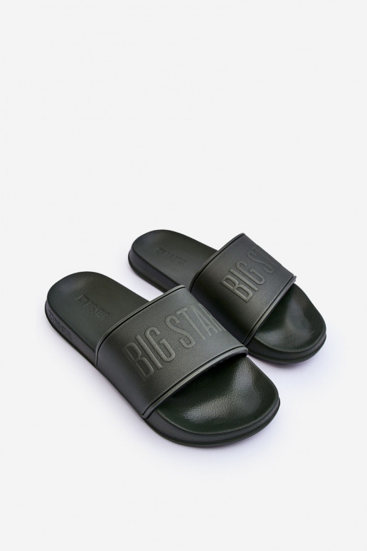 LichtgeInicht teenslippers van schuim Het heeftnnen Big Star MM174324 kaki kleuren LichtgeInicht teenslippers van schuim Het heeftnnen Big Star MM174324 kaki kleuren