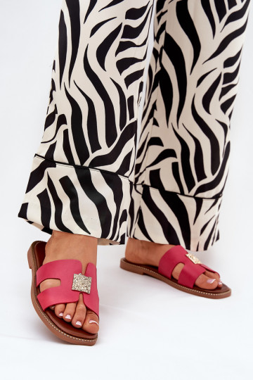 isocèle Chaussons Avec découpes Et la décoration couleur rose Bohalis 2