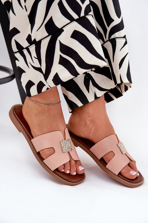 gelijk aan Slippers Met uitsparingen En Decoratie roze Bohalis gelijk aan Slippers Met uitsparingen En Decoratie roze Bohalis