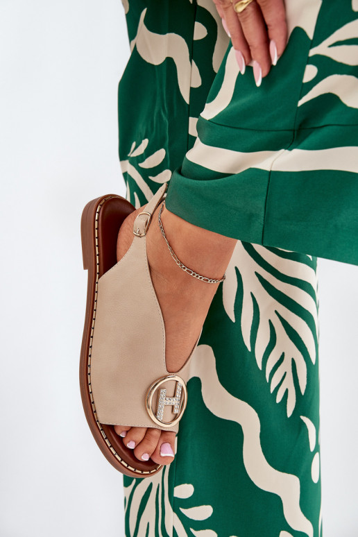 gleichschenklig Eleganter Stil Sandalen mit Ornamenten Beige Iseliria gleichschenklig Eleganter Stil Sandalen mit Ornamenten Beige Iseliria