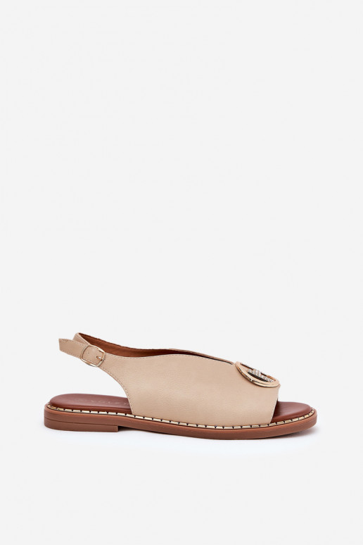 gelijk aan Elegante stijl sandalen met ornamenten beige Iseliria gelijk aan Elegante stijl sandalen met ornamenten beige Iseliria