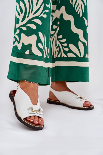 sandalen met brede hakken met ornamenten van ecoleer Initte kleur Tillireta