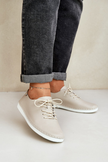 Schnürschuhe Z Ermöglichtturalnej Skóry D&A LR51-645 Beige 2