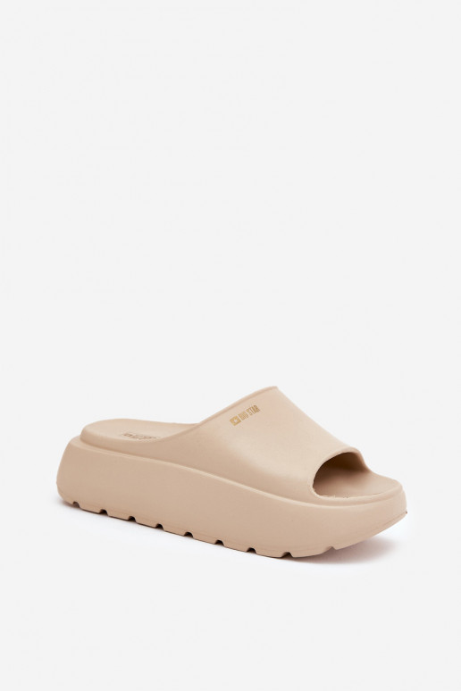 Leichte Hausschuhe Damenhausschuhe mit einer Plattform Big Star RR274A569 Beige Leichte Hausschuhe Damenhausschuhe mit einer Plattform Big Star RR274A569 Beige