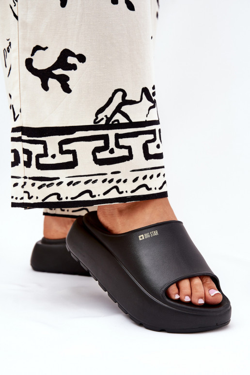 Pantoufles légères Pantoufles pour femmes avec une plateforme Big Star RR274A567 couleur noire