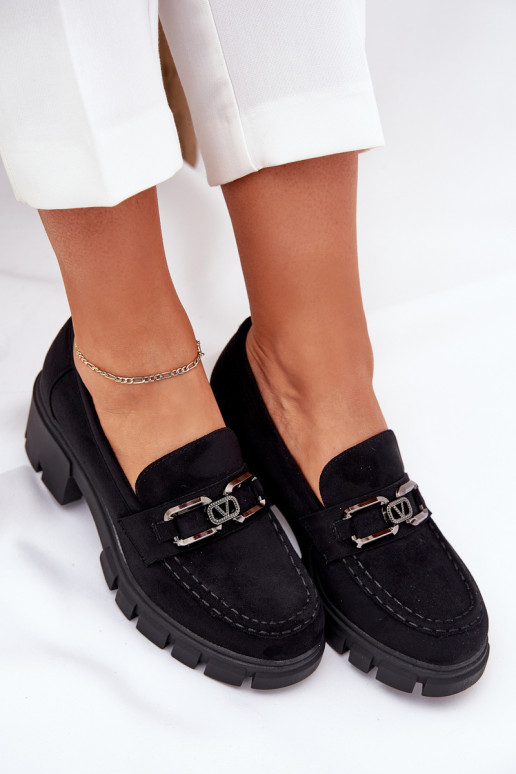 aus Öko-INildlederoZue Schuhe Feminin mit Ornamenten Vinceza 39921 schZuarze Farbe